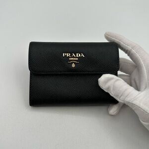 Prada Saffiano Leather Tri Fold Wallet